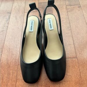Steve Madden Black Slingback Heels